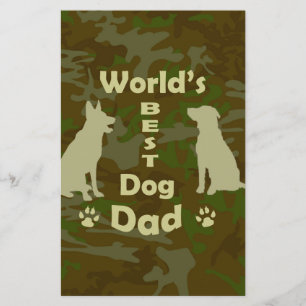World's Best Dog Dad Stationery