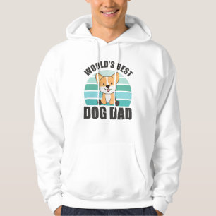 Worlds Best Dog Dad Sweet Dog Corgi Dog Sunset Hoodie