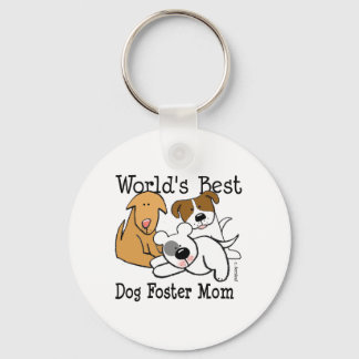 World's Best Dog Foster Mum Key Ring