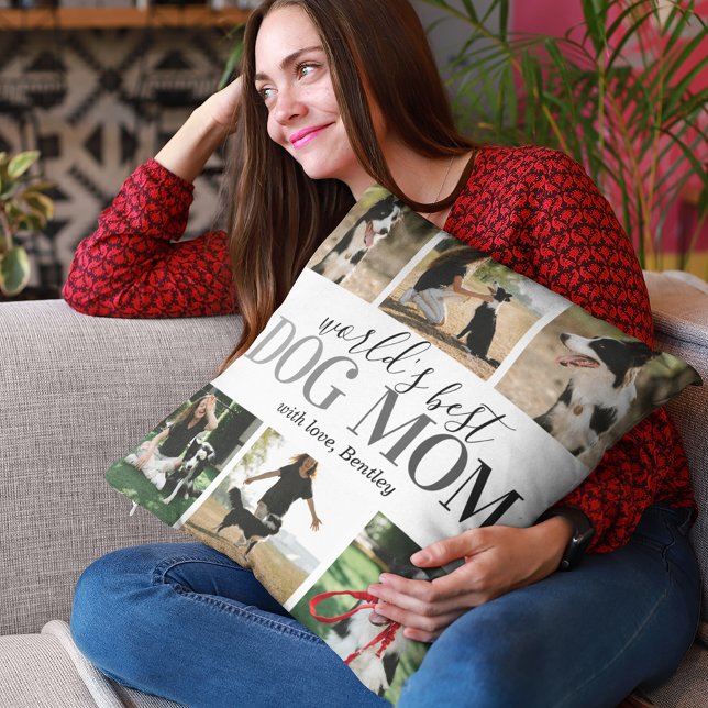 World's Best Dog Mom Picture Cushion (Creator Uploaded)