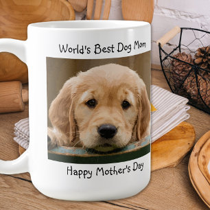 Worlds Best Dog Mum- Mother's Day - Teal Pet Photo Coffee Mug