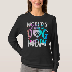 World's Best Dog Mum Paw Heart Puppy Mother Mama 4 T-Shirt
