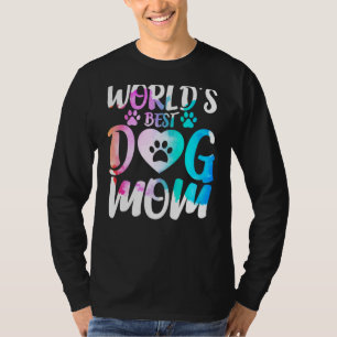 World's Best Dog Mum Paw Heart Puppy Mother Mama T-Shirt