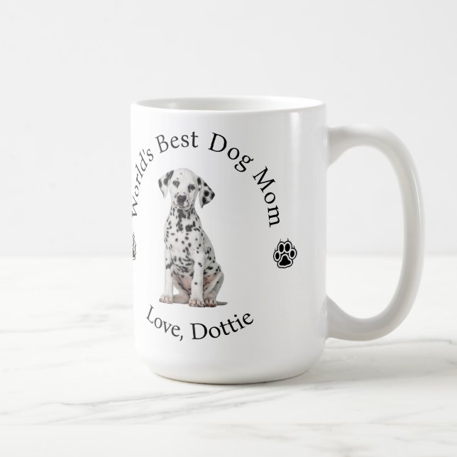 World's Best Dog Mum Personalise Coffee Mug (Right)