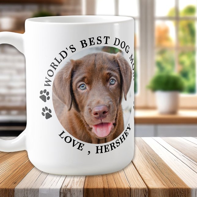 World's Best Dog Mum Personalised 2 Pet Picture Coffee Mug (Creator Uploaded)