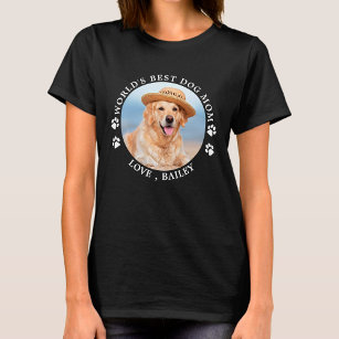 World's Best Dog Mum Personalised Cute Pet Photo T-Shirt