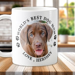 World's Best Dog Mum Personalised Pet Picture Coffee Mug<br><div class="desc">World's Best Dog Mum ... Surprise your favourite Dog Mum this Mother's Day , Christmas or her birthday with this super cute custom pet photo mug. Customise this dog mum mug with your dog's favourite photos, and name. Double sided - you can different photos on each side or the same,...</div>