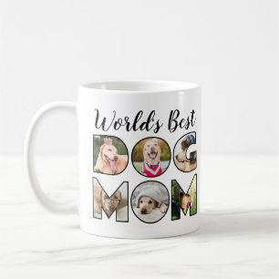 World's Best Dog Mum Quote 6 Photo Collage Coffee Mug
