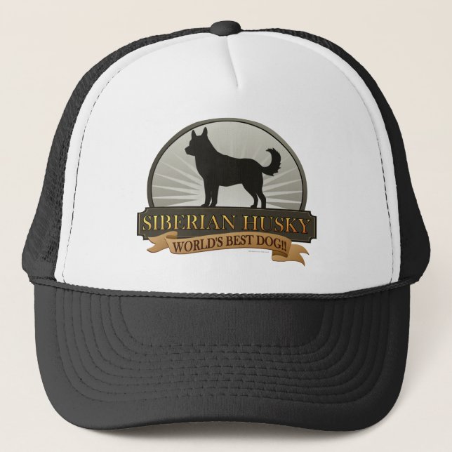 World's Best Dog [Siberian Husky] Trucker Hat (Front)