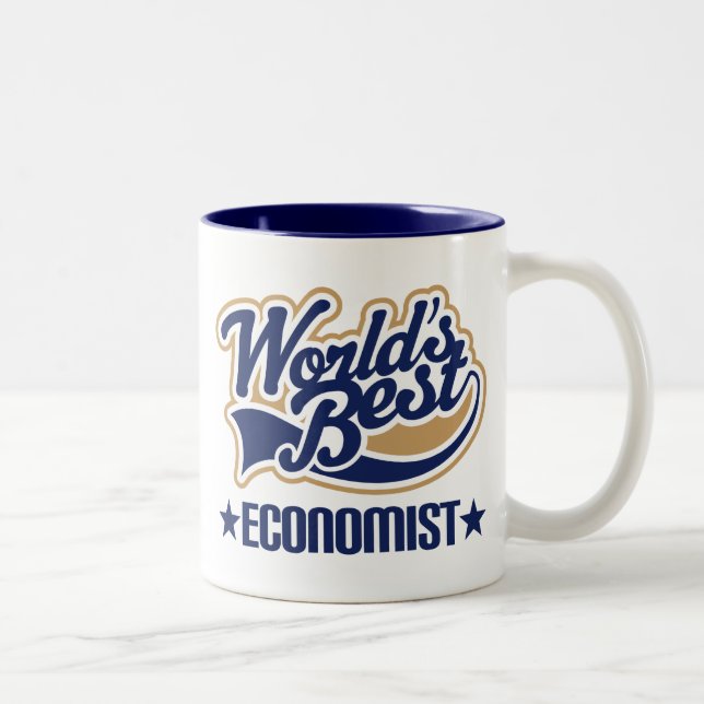 Worlds Best Economist Two-Tone Coffee Mug (Right)
