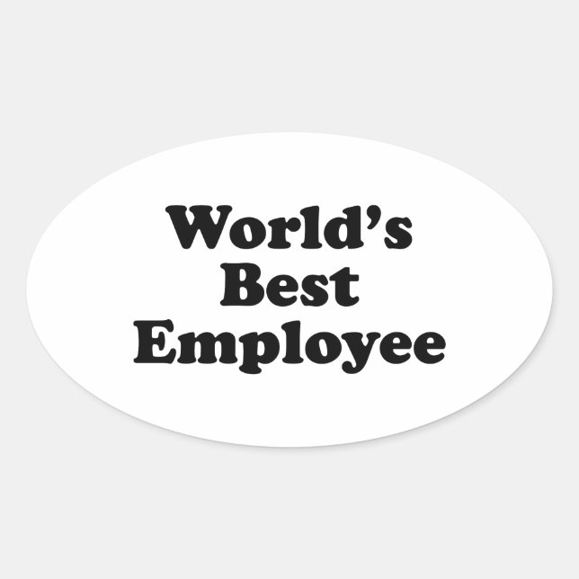 World's Best Employee Oval Sticker (Front)