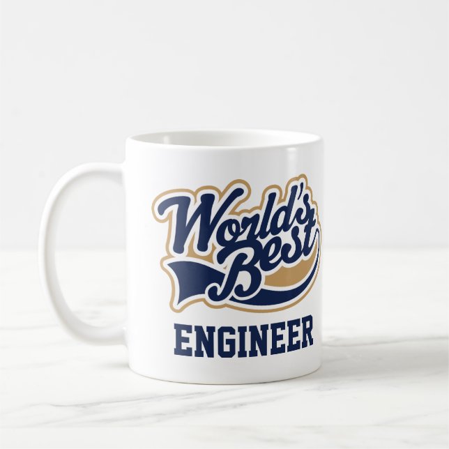Worlds Best Engineer Gift Coffee Mug (Left)