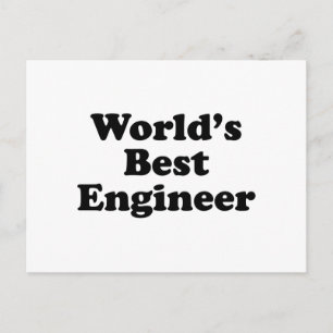 World's Best Engineer Postcard