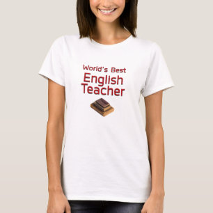 World's Best English Teacher with Books T-Shirt