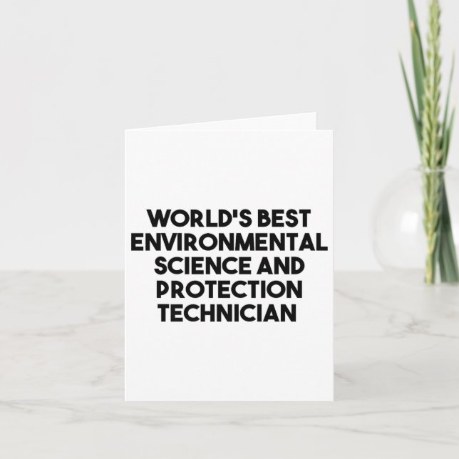 Worlds Best Environmental Science Protection Techn Card (Front)