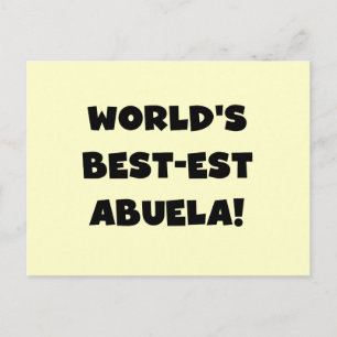 World's Best-est Abuela Black and White Gifts Postcard