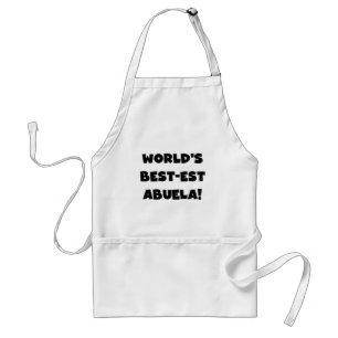 World's Best-est Abuela Black and White Gifts Standard Apron
