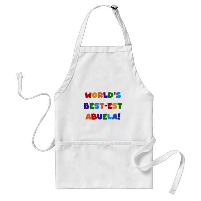 World's Best-est Abuela Bright Colours Tshirts Standard Apron (Front)