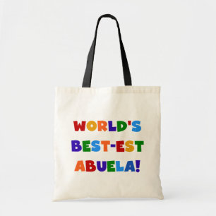 World's Best-est Abuela Bright Colours Tshirts Tote Bag