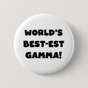 World's Best-est Gamma Black and White 6 Cm Round Badge