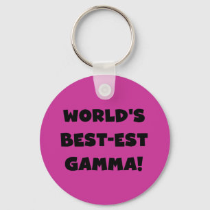 World's Best-est Gamma Black and White Key Ring