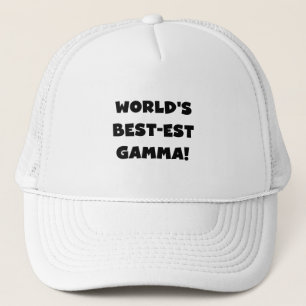 World's Best-est Gamma Black and White Trucker Hat