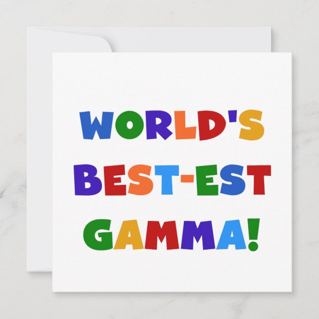 World's Best-est Gamma Bright Colours Gifts (Front)