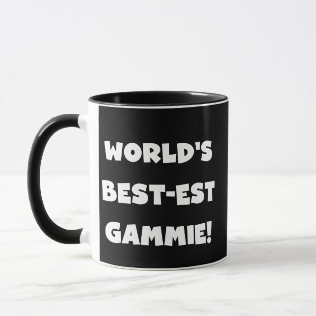 World's Best-est Gammie Black and White Gifts Mug (Left)