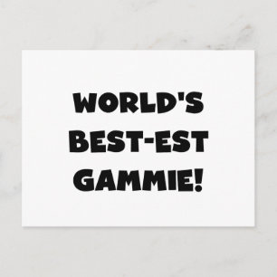 World's Best-est Gammie Black and White Gifts Postcard