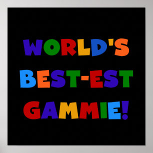 World's Best-est Gammie Bright Colours Gifts Poster