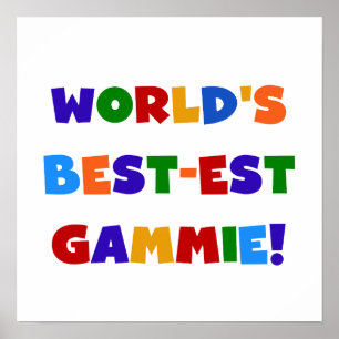 World's Best-est Gammie Bright Colours Gifts Poster