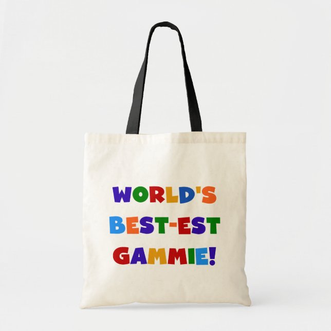 World's Best-est Gammie Bright Colours Gifts Tote Bag (Front)