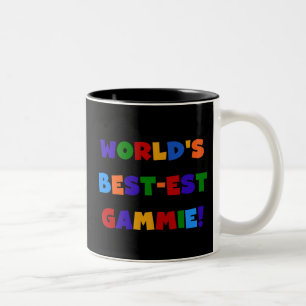 World's Best-est Gammie Bright Colours Gifts Two-Tone Coffee Mug
