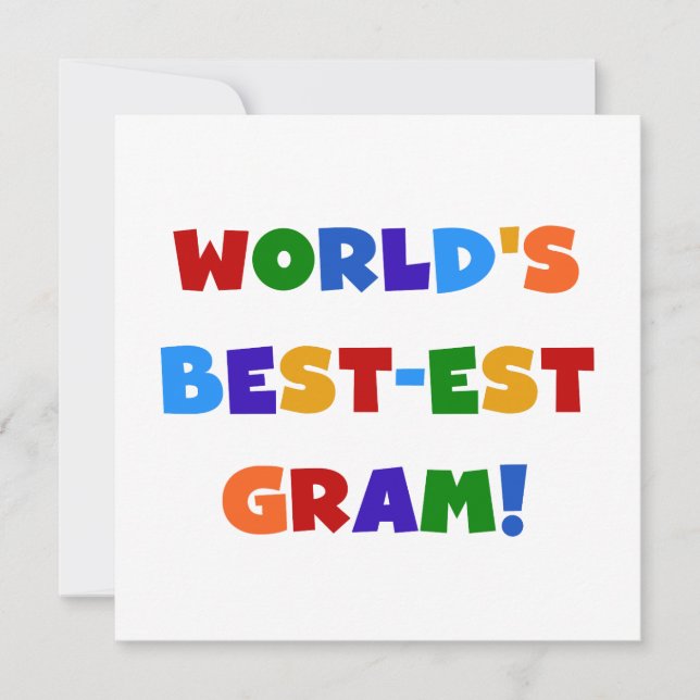 World's Best-est Gram Bright Colours Gifts (Front)