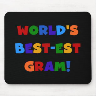 World's Best-est Gram Bright Colours Gifts Mouse Pad