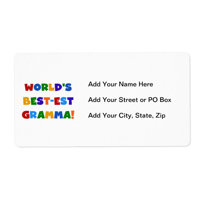 World's Best-est Gramma Bright Colours (Front)