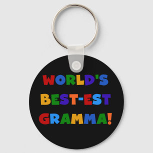 World's Best-est Gramma Bright Colours Key Ring