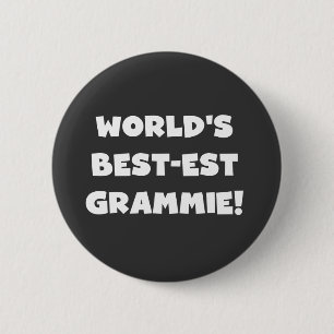 World's Best-est Grammie White T-shirts and Gifts 6 Cm Round Badge