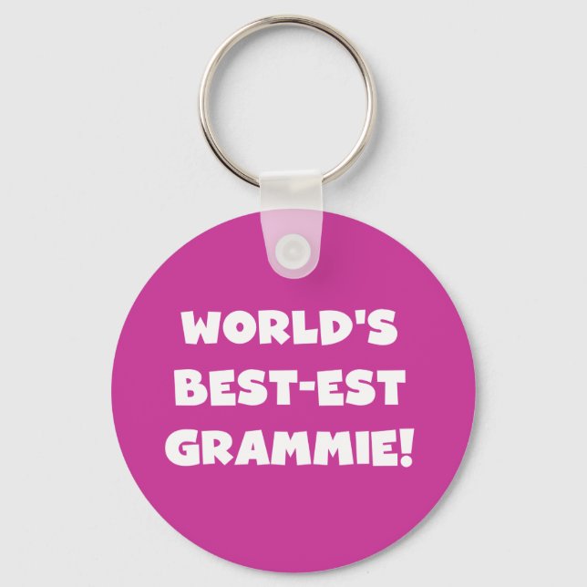 World's Best-est Grammie White T-shirts and Gifts Key Ring (Front)