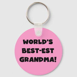 World's Best-est Grandma Black T-shirts and Gifts Key Ring