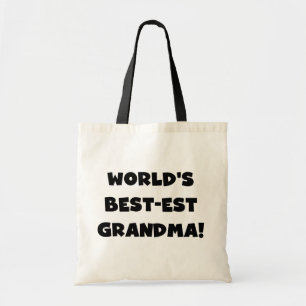 World's Best-est Grandma Black T-shirts and Gifts Tote Bag