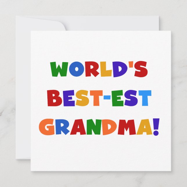 World's Best-est Grandma Bright T-shirts and Gifts (Front)