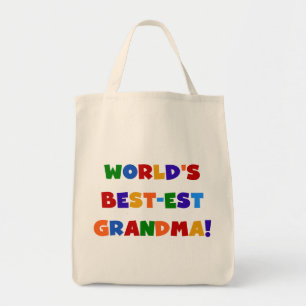 World's Best-est Grandma Bright T-shirts and Gifts Tote Bag