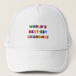 World's Best-est Grandma Bright T-shirts and Gifts Trucker Hat