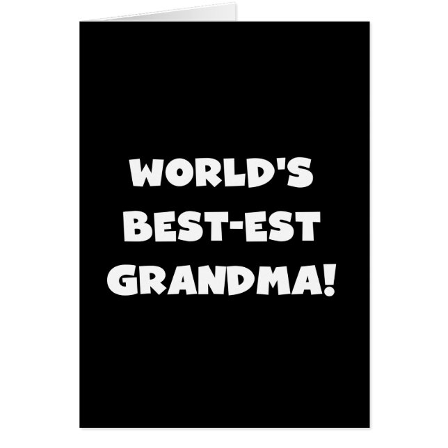 World's Best-Est Grandma White Text Gifts (Front)