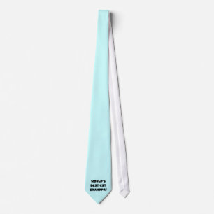 World's Best-est Grandpa Black or White Text Tie