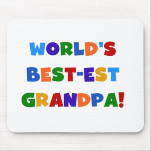 World's Best-est Grandpa Bright Colours Gifts Mouse Pad