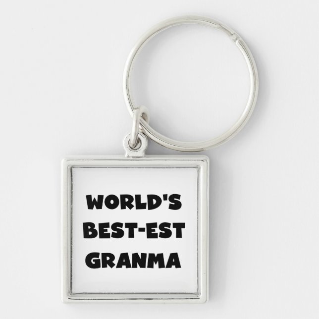 World's Best-est Granma Black and White Key Ring (Front)