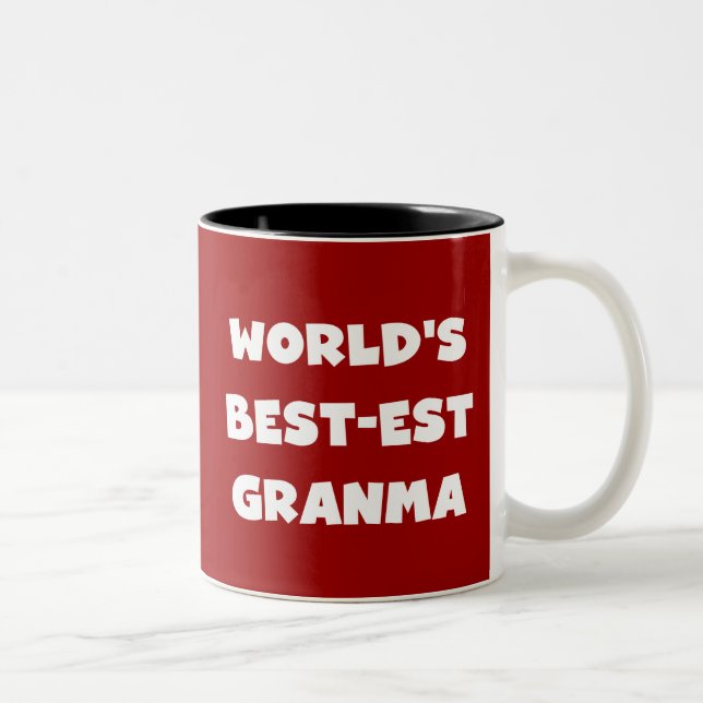 World's Best-est Granma Black and White Two-Tone Coffee Mug (Right)