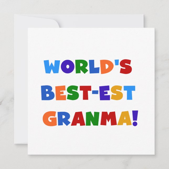 World's Best-est Granma Bright Colours (Front)